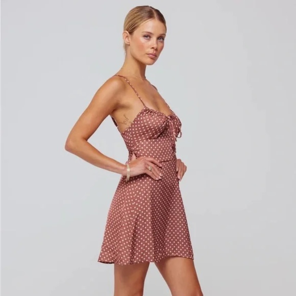 Resa Juniper pokadot mini dress size small new with tags